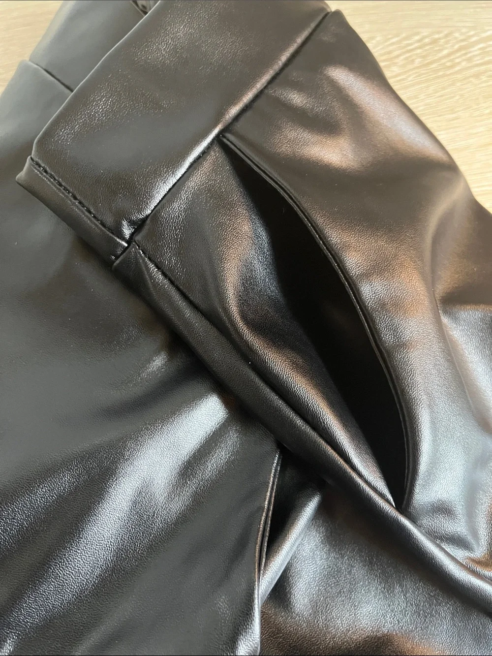 Classic Black Faux Leather Mini Skirt